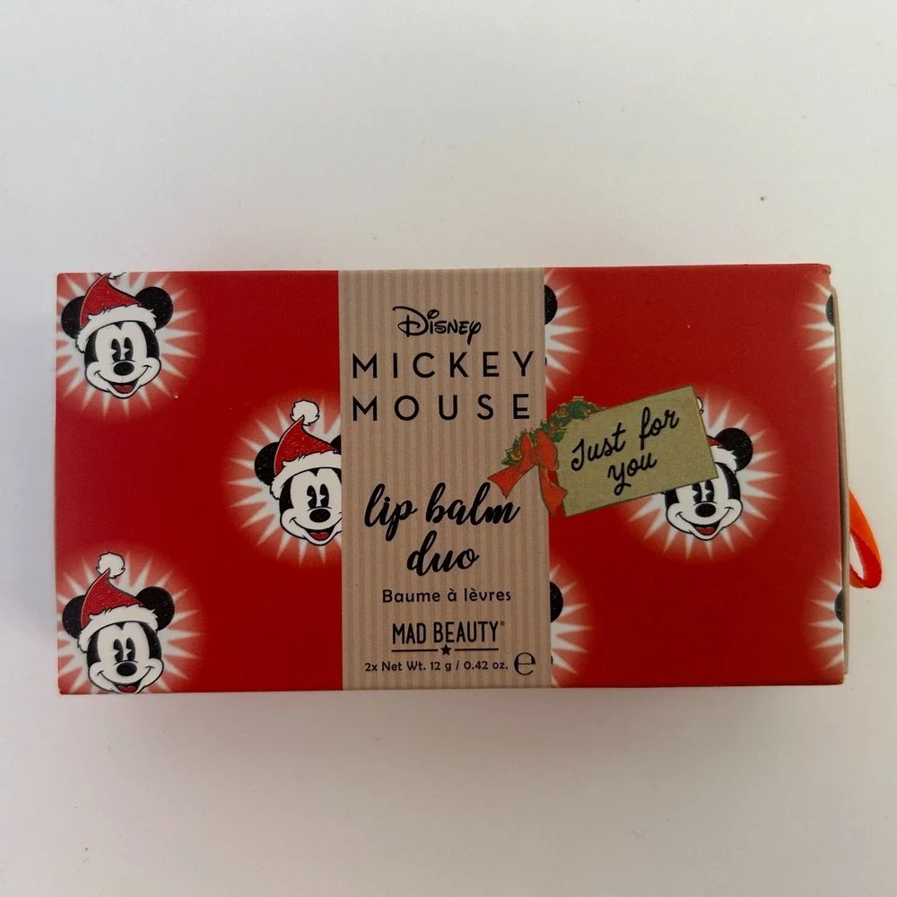Disney Mickey Mouse - Lip Balm Duo Berry & Vanilla- Mad‎ Beauty -New In Box